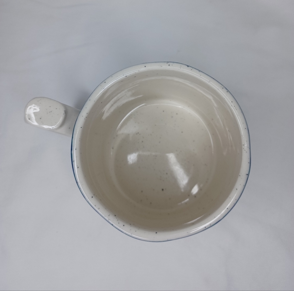 Anthropologie Blue Monogram Mug With Floral Design - Picture 3 of 6